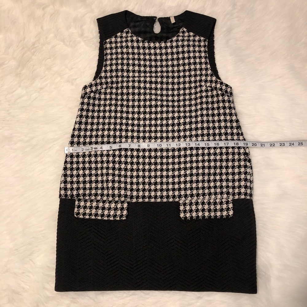 Black And White Houndstooth Tube Dress - Picture 5 of 7